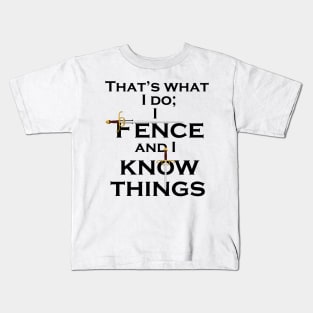 I Fence Kids T-Shirt